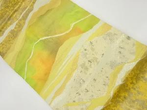 抽象山並み模様織出し名古屋帯